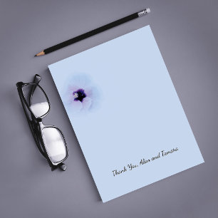 Hibiscus Flower-Blue Background Design Notepad