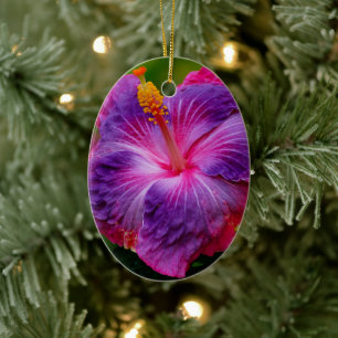 Hibiscus Flower Ceramic Ornament