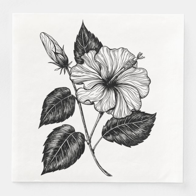 Hibiscus flower II Napkin (Front)