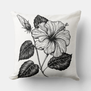 Hibiscus flower II Throw Pillow