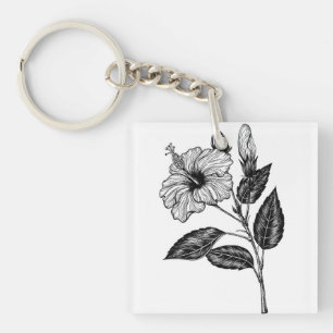 Hibiscus flower III Keychain