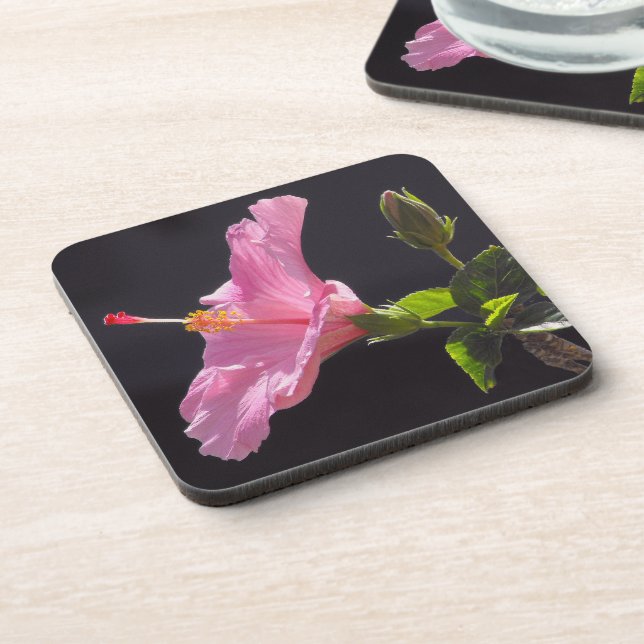 Hibiscus Flower in Profile Coaster (Left Side)