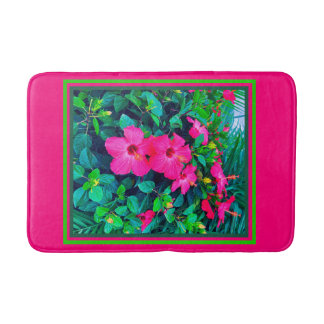 Hibiscus Flower Love Bath Mat