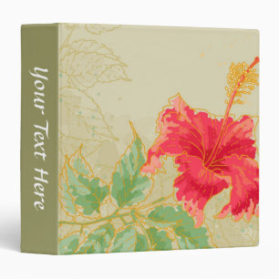 Hibiscus flower on toned background binder