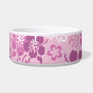 Hibiscus Flower Pattern Dog Pet Bowl