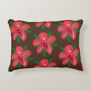 Hibiscus Flower Pattern Water Colour pillow