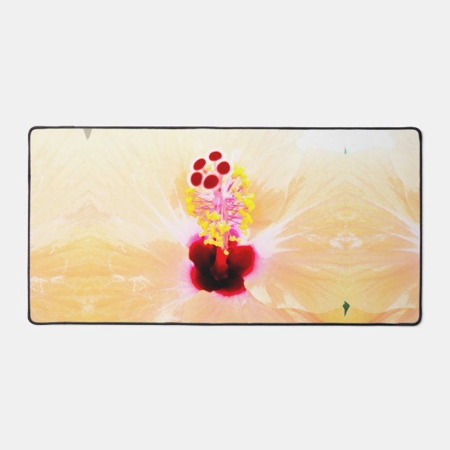 Hibiscus Flower Photograph Desk Mat (Front)