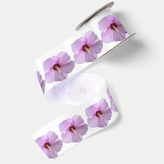 Hibiscus Flower Ribbon  Satin Ribbon
