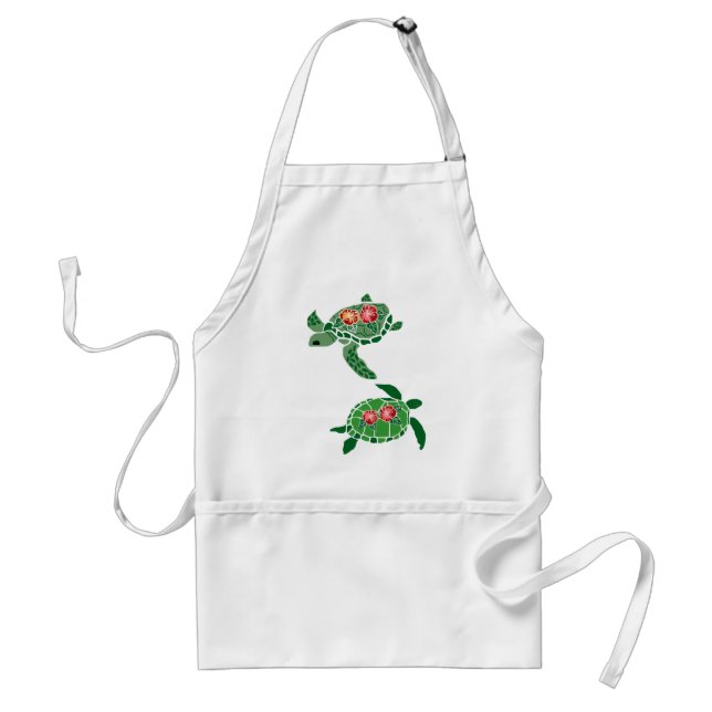 Hibiscus flower sea turtle apron (Front)