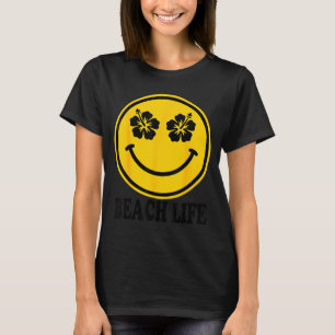 Hibiscus flower smile beach life hawaii summer T-Shirt