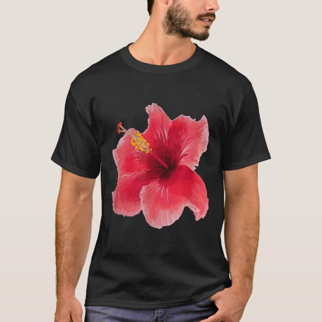 Hibiscus Flower, Tee Coquette 90s Vintage Gift Wom (Front)