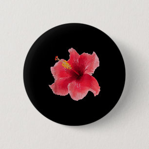 Hibiscus Flower, Tee Coquette 90s Vintage Gift Wom 2 Inch Round Button