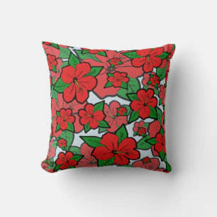 Hibiscus Flowers #1 Throw Pillow