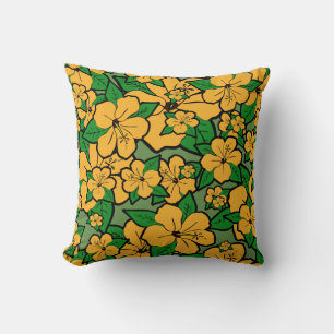 Hibiscus Flowers #3 Throw Pillow
