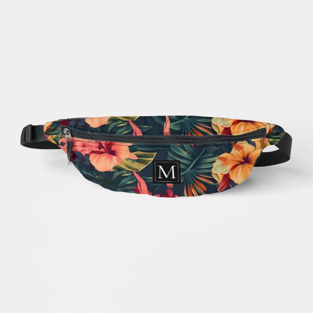 Hibiscus Flowers, A Tropical Floral Fanny Pack (Front)