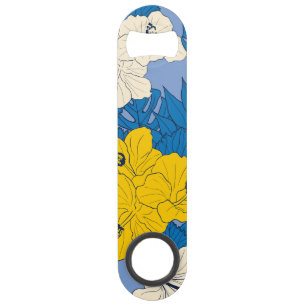 Hibiscus flowers and leaves bar key