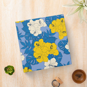 Hibiscus flowers and leaves binder