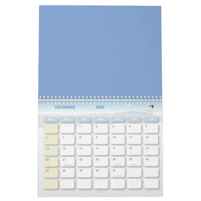 Hibiscus flowers and leaves  calendar (Dec 2026)