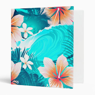 Hibiscus flowers at the beach binder