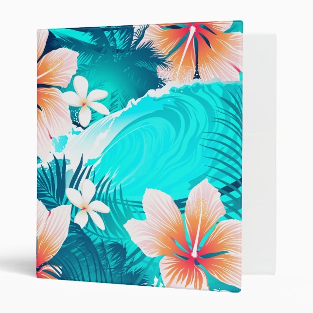 Hibiscus flowers at the beach binder (Front/Inside)