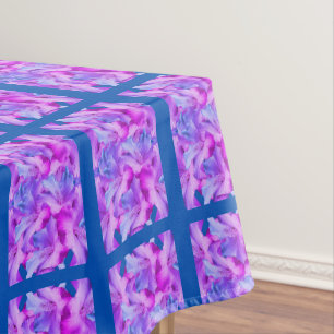 Hibiscus Flowers Bouquet Pattern Tinted    Tablecloth