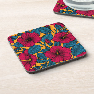 Hibiscus flowers coaster