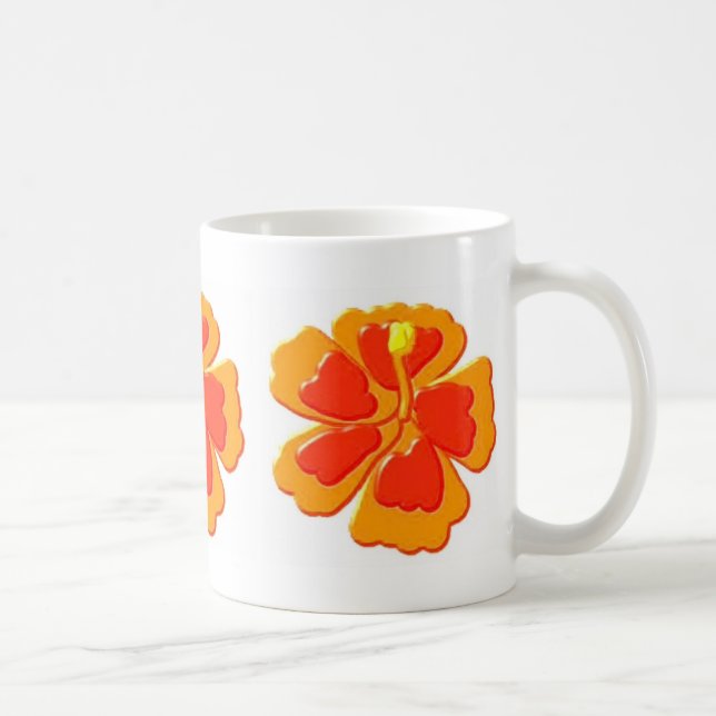 hibiscus flowers coffee mug (Right)