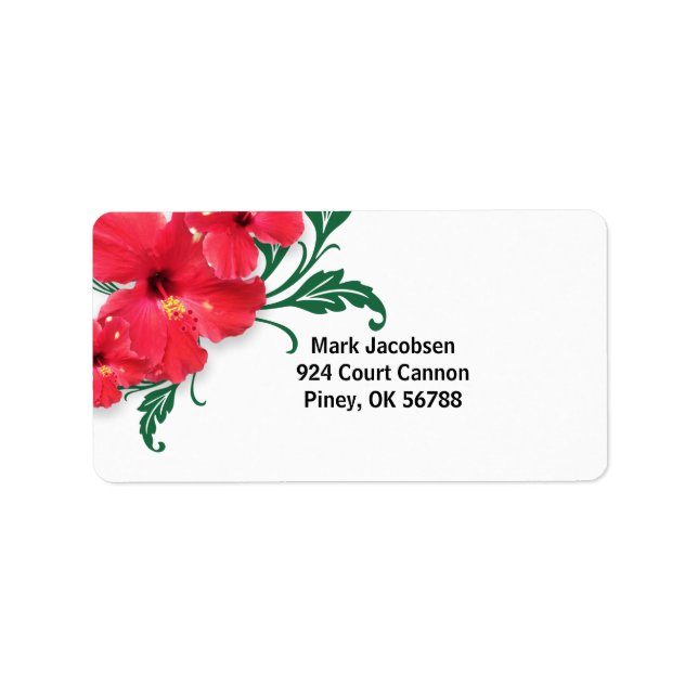 Hibiscus Flowers Label (Front)