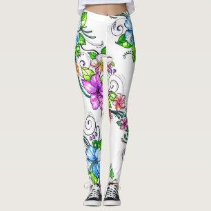 Hibiscus Flowers Leggings