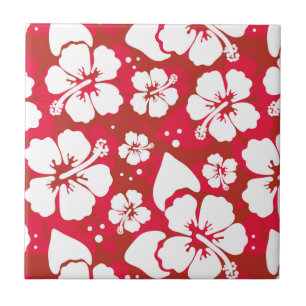 Hibiscus Flowers Pattern Tile