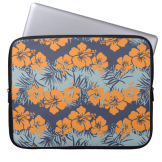 Hibiscus flowers seamless pattern,Vintage floral w Laptop Sleeve