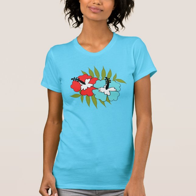 Hibiscus Flowers T-Shirt (Front)