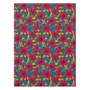 Hibiscus flowers tablecloth