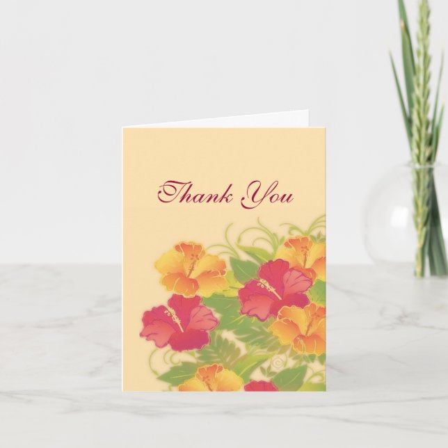hibiscus garden ~ thank you gift tag (Front)