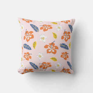 Hibiscus Harmony Throw Pillow
