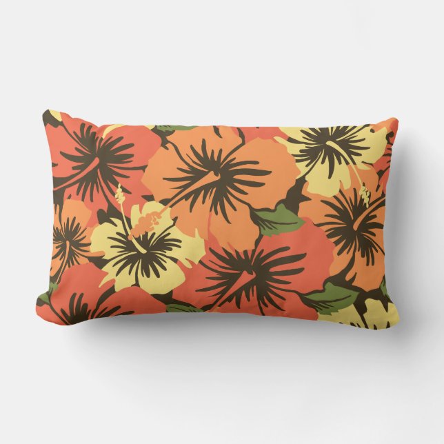 Hibiscus Hawaiian Coussins décoratifs (Recto)
