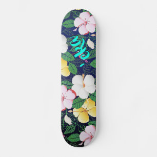 Hibiscus Hawaiian Tropical Floral   'eka Skate Skateboard