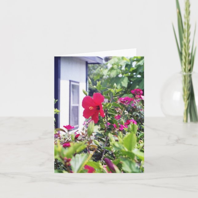 Hibiscus Hello Card (Front)