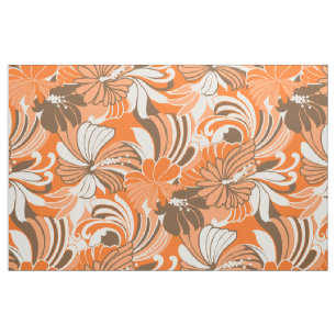 Hibiscus Jungle Hawaiian Tropical Floral Fabric