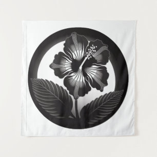 Hibiscus Kamon design Tapestry