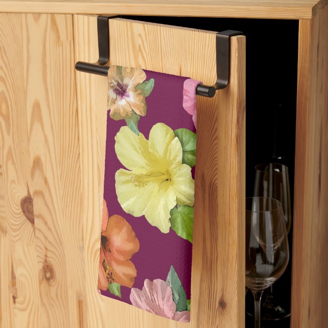 Hibiscus 🌺 kitchen towel (Thirds Fold)