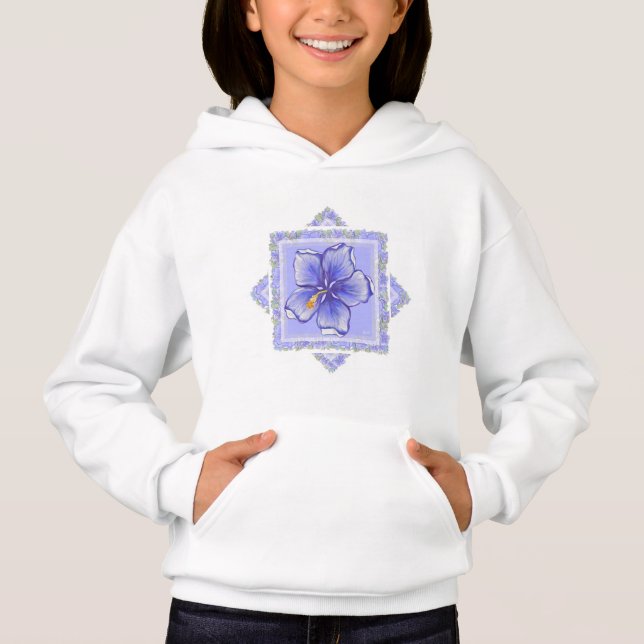 Hibiscus & lace BLUE (Front)