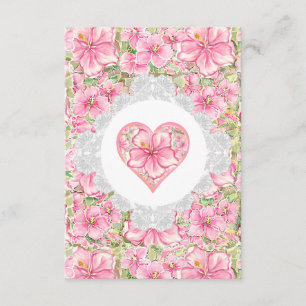 Hibiscus & lace PINK Enclosure Card