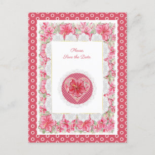 Hibiscus & Lace Postcard