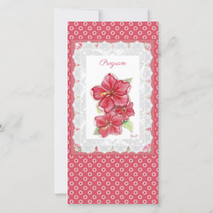 Hibiscus & lace RED