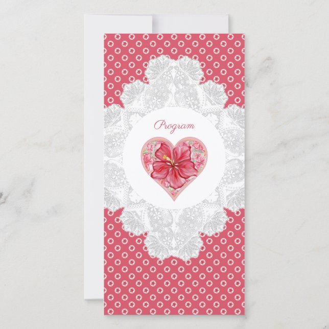 Hibiscus & lace RED (Back)