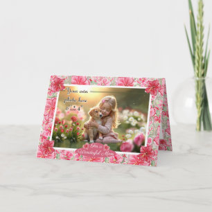 Hibiscus & lace RED Card