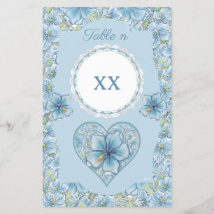 Hibiscus & lace TURQUOISE