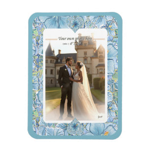 Hibiscus & lace TURQUOISE Magnet