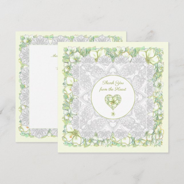 Hibiscus & lace WHITE (Front/Back)